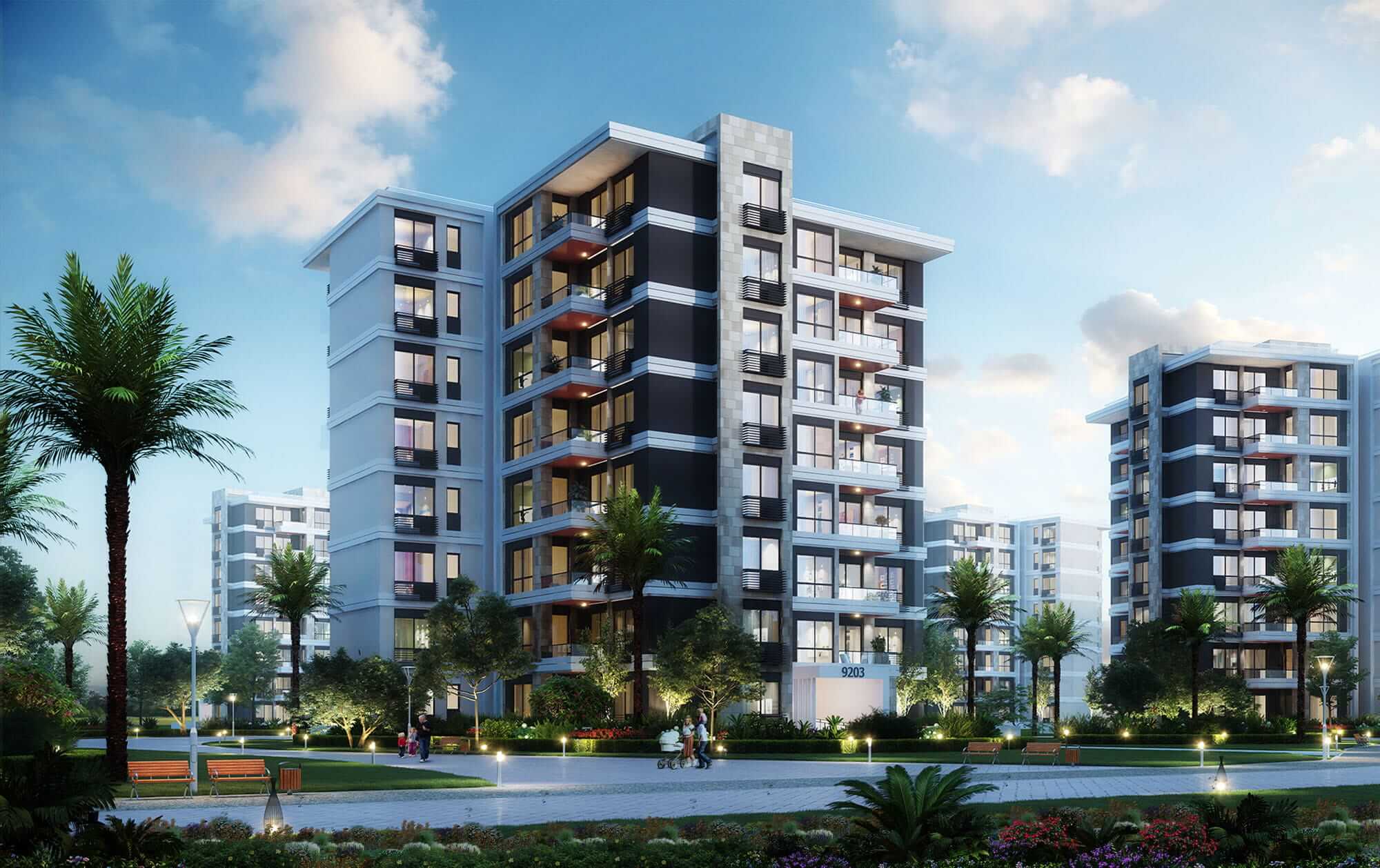 شقه للبيع بالتقسيط فى نور 123 متر 