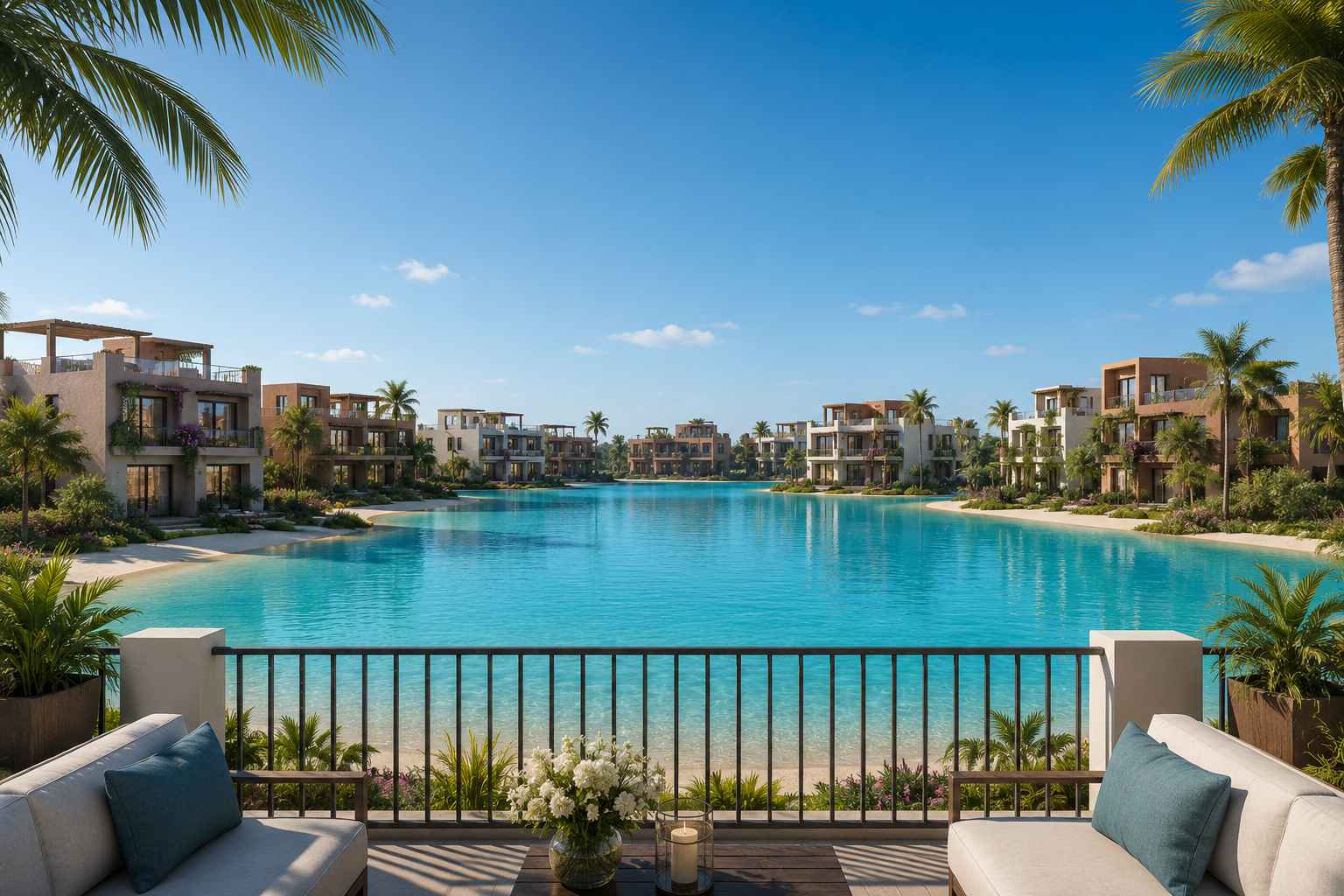 بSouthMED EGYPT  122 م2 بحرى للبيع تقسيط تطل على الاجون - منطقة البحيرات