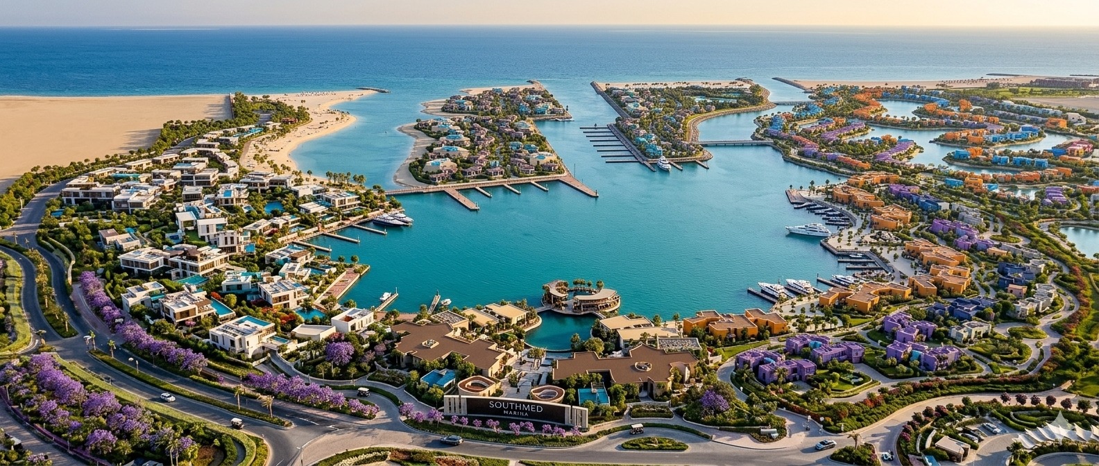 شاليه 171م SouthMED | إطلالة Marina & Sea View