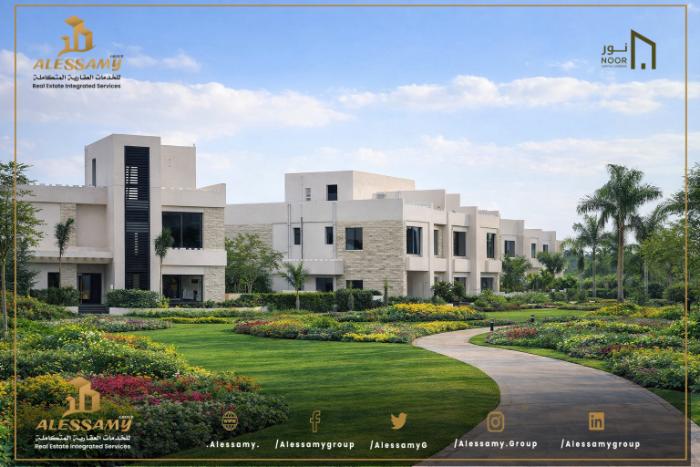 فيلا نموذج B للبيع بنور سنترال بارك فيو حجز قبل التعويم 550م