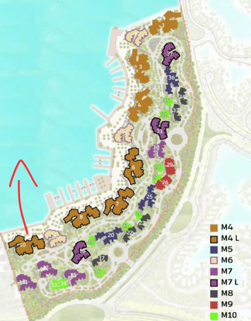 للبيع بالساوثميد شاليه مميز بمارينا C سانتورينى