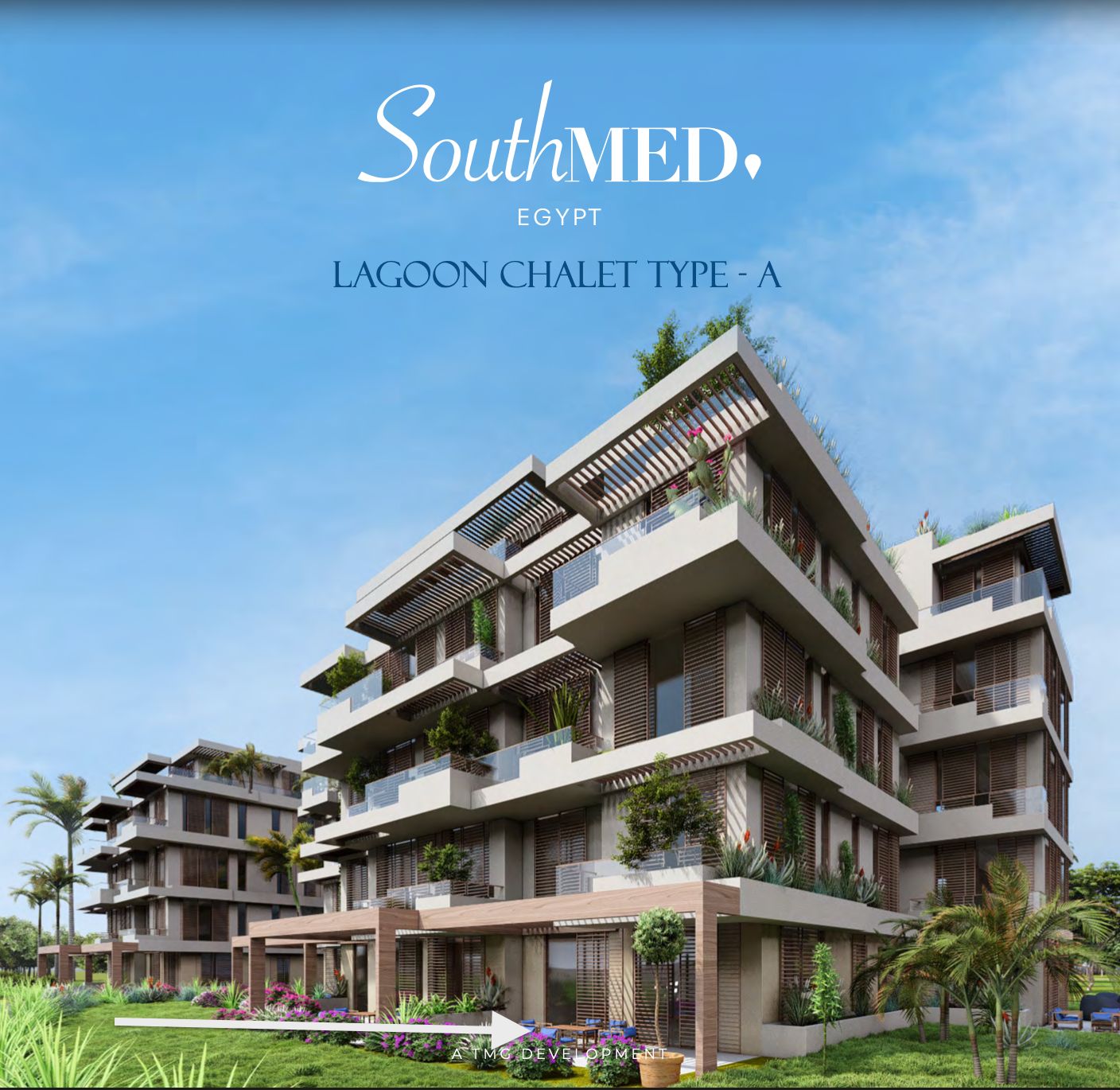 SouthMED EGYPT شاليه 138متر للبيع تقسيط تطل على الاجون 