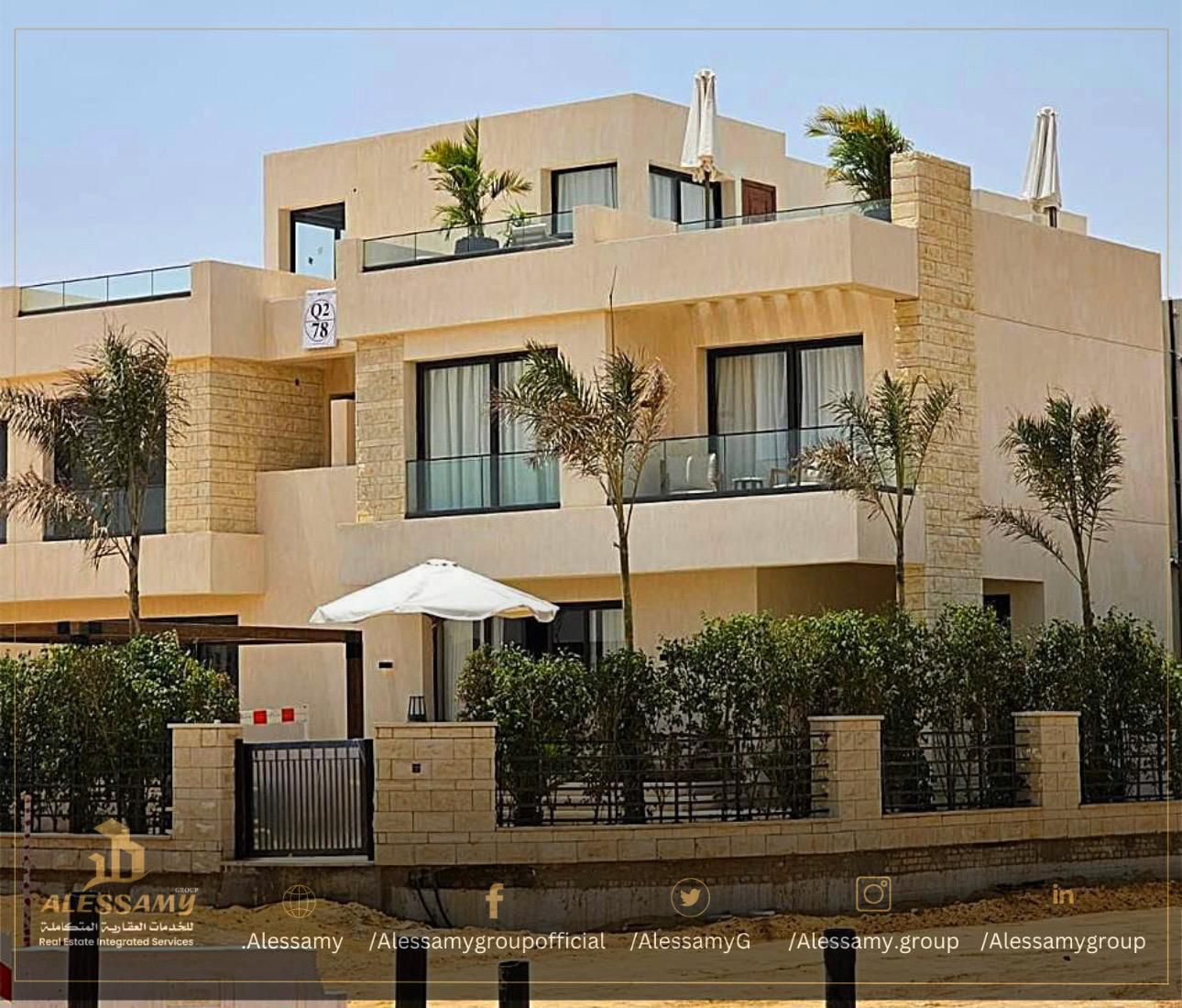 فيلا رباعية للبيع بمدينة نور 254م حجز افتتاح Q1