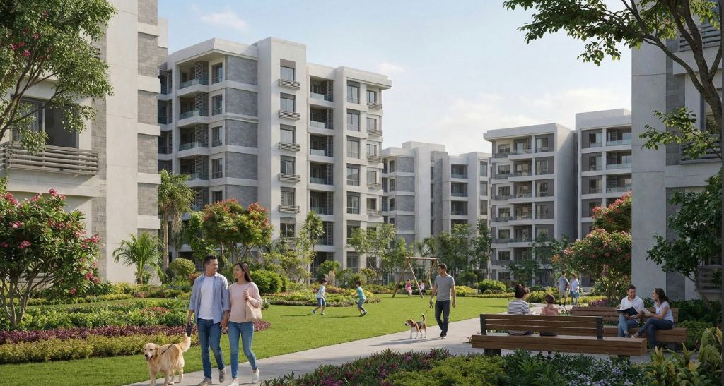 بنور شقة 119 م2 بحرى للبيع تقسيط تطل على جاردن