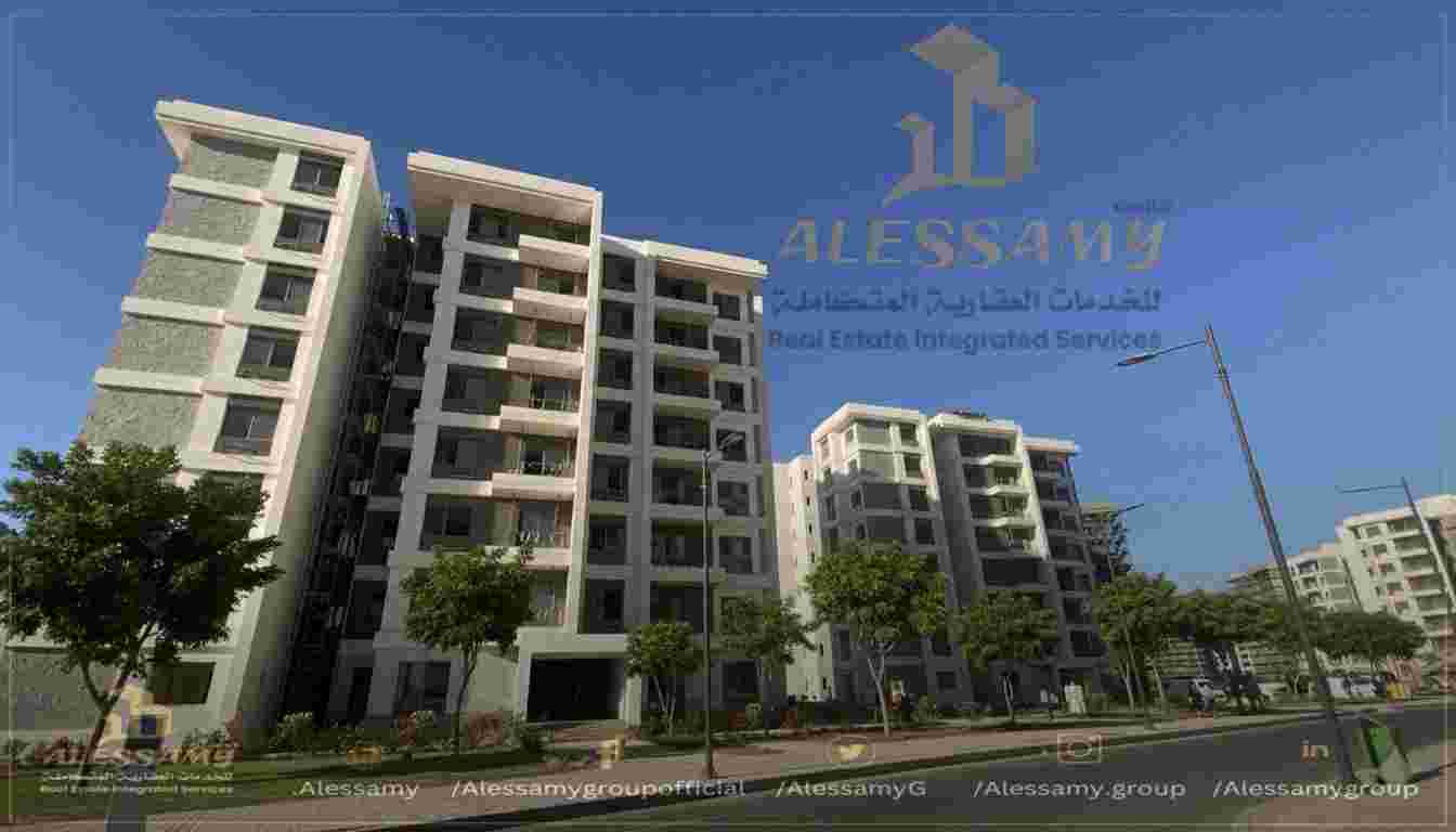 بنور شقة 82 م2 قبلي غربي للبيع تقسيط تطل على وايد جـــاردن